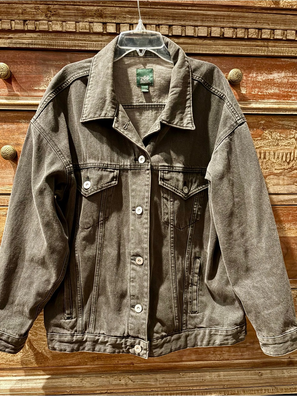 Wild Fable Relaxed Denim Jacket in Washed Black